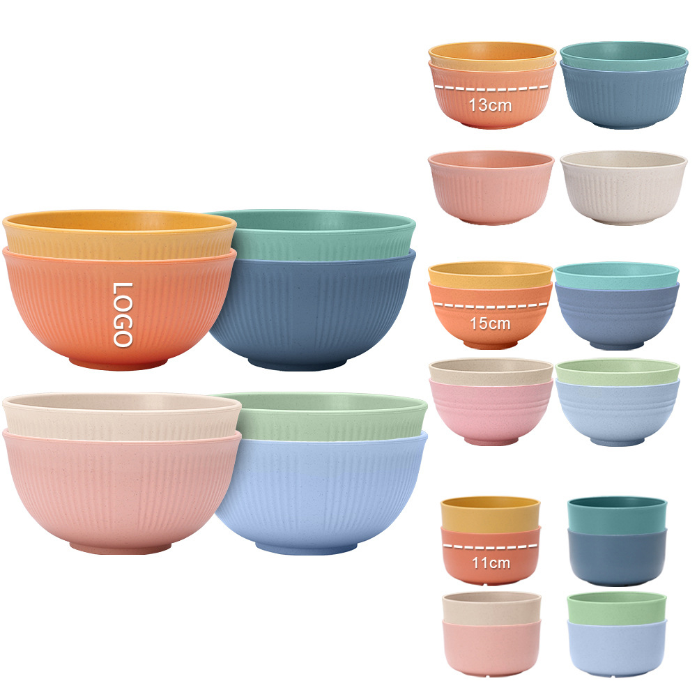 Kina ʻO Microwavable Reusable Kitchen Eco Friendly Plastic Wheat Straw Food  Salad Dessert Soup Bowl Manufacturer and Supplier |Naike